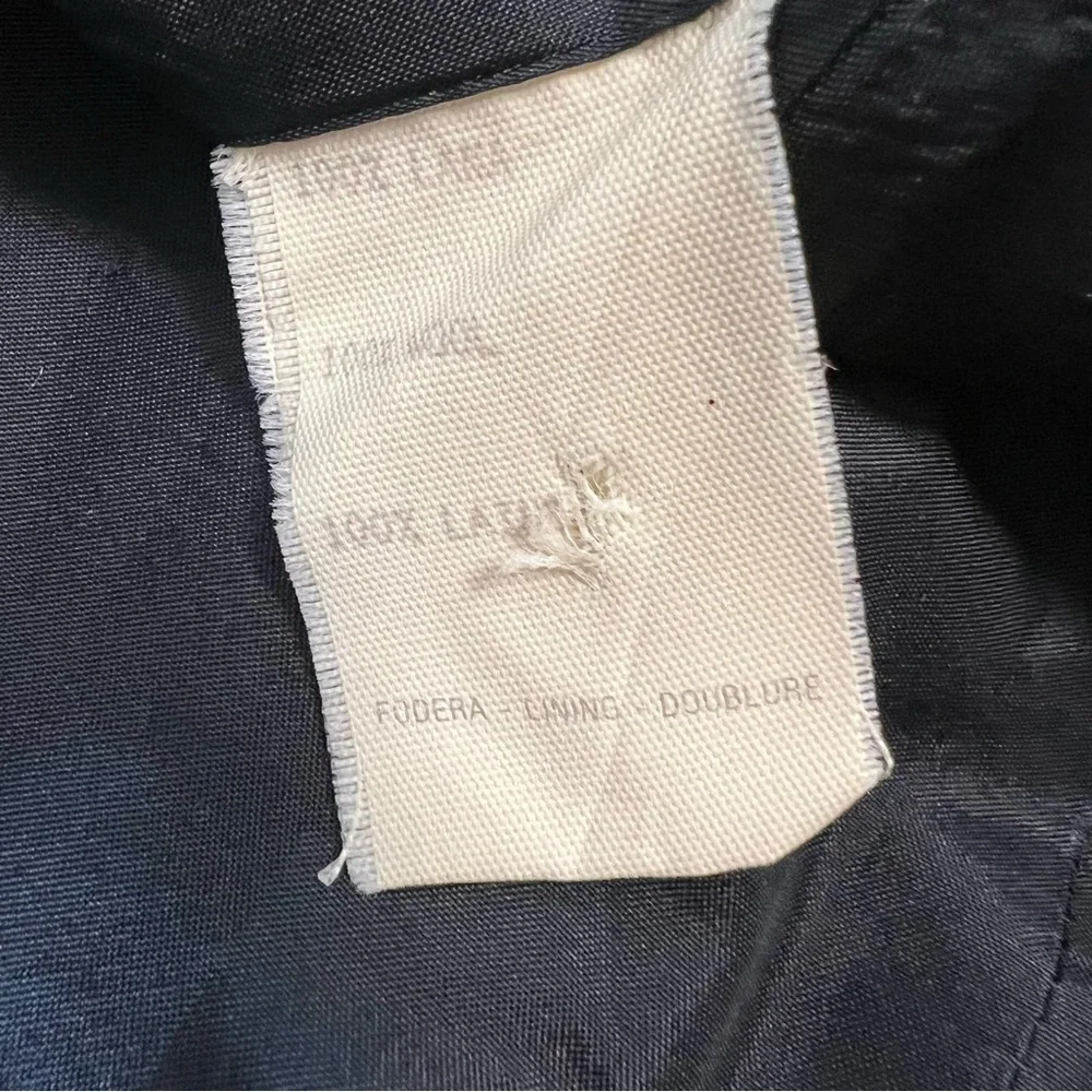 Gianni Versace Vtg Black White Wool Shearling Coat Button Jacket Retro Y2K 10